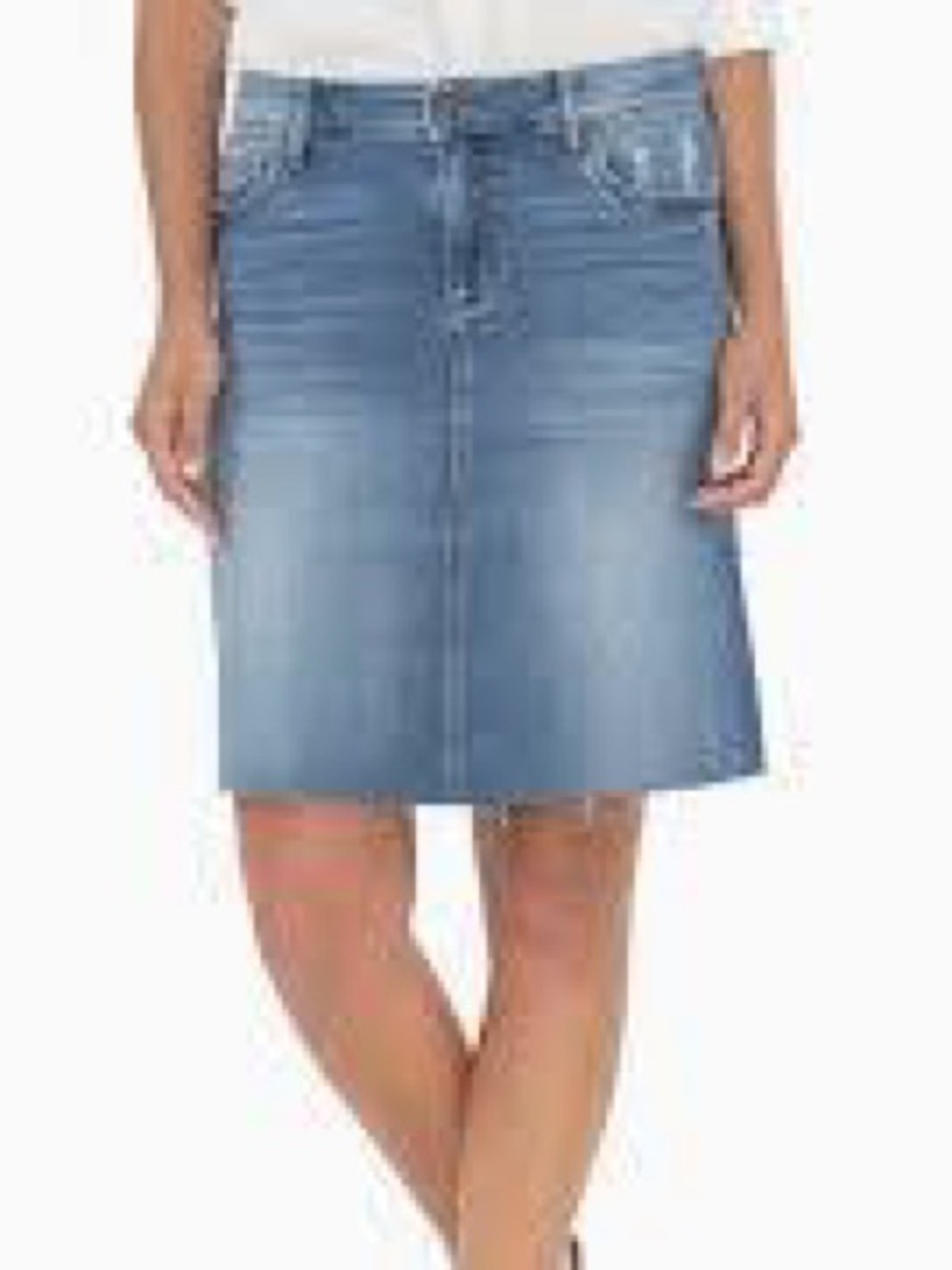 Kut from the Kloth Melinda Classic Women's Denim A-Line Skirt - Light Blue- 14